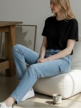 VERVET (29) Light Wash Carpenter Jeans 90s Vintage Utility Streetwear Denim RARE